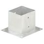 Voir la diapositive 2 : VIDAXL Ancres de poteau 4 pcs Metal galvanise 141 mm