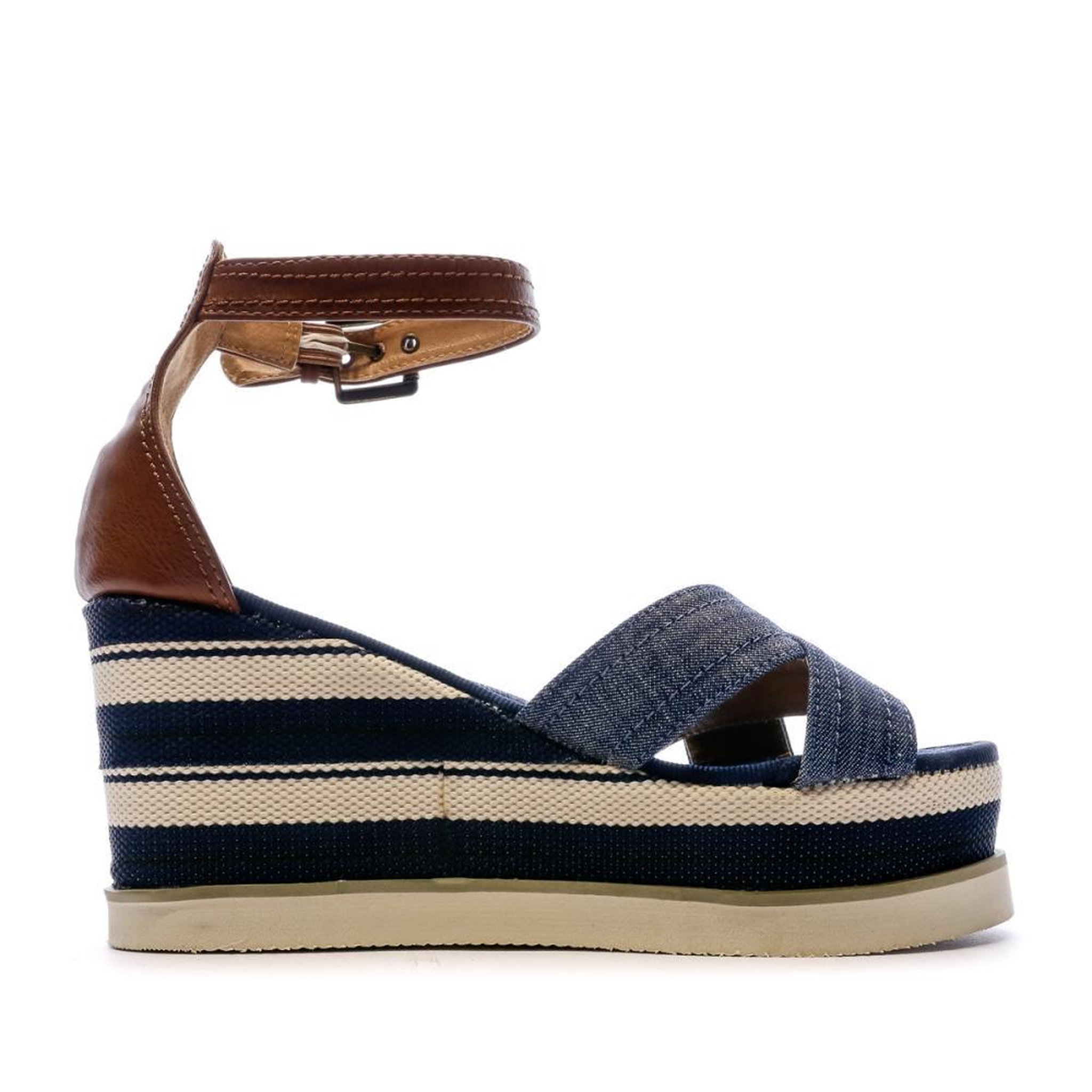 Voir la diapositive 2 : BEPPI Sandales Compensées  Jeans Femme Beppi