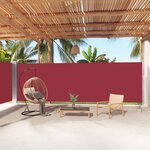VIDAXL Auvent lateral retractable Rouge 200x1000 cm
