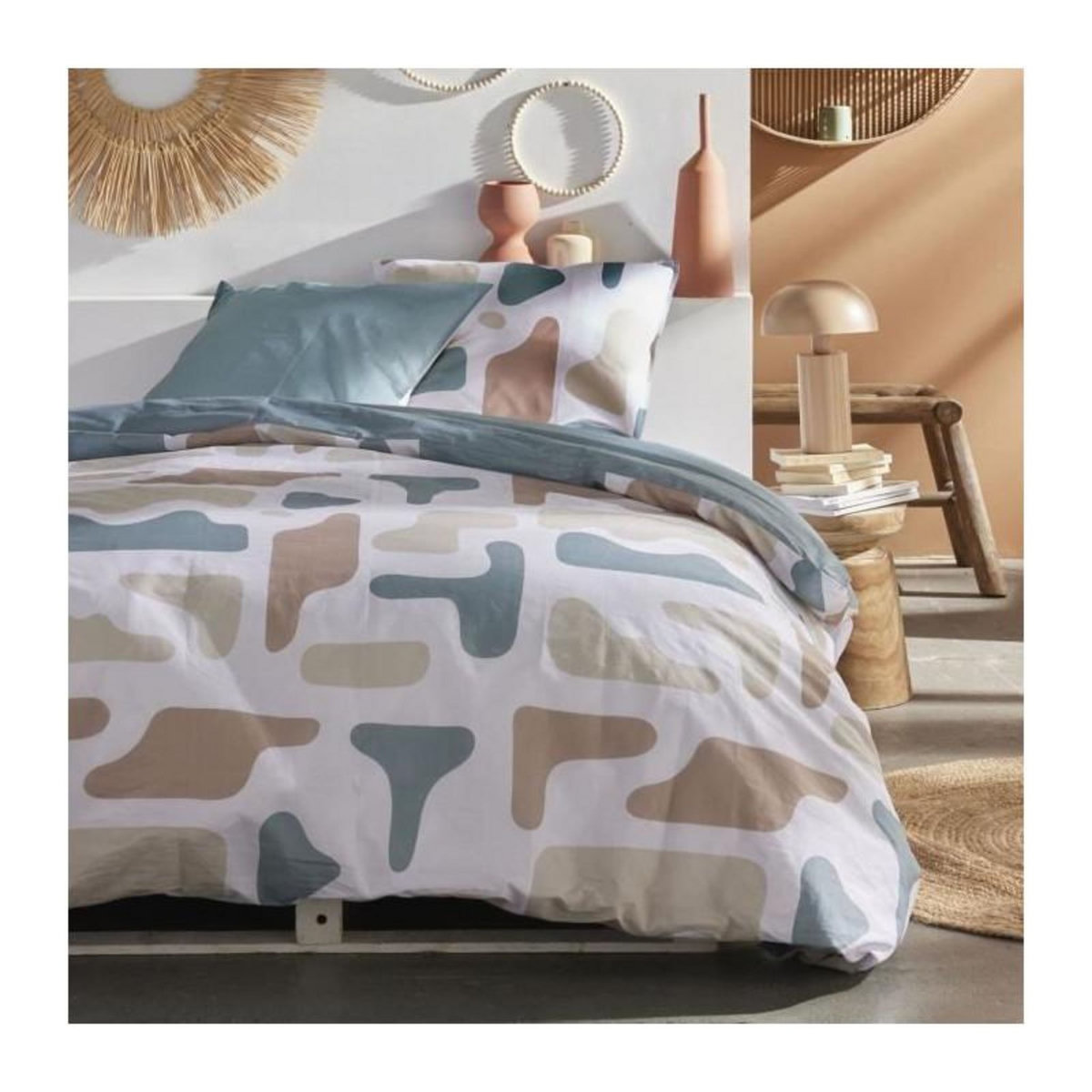 Today Parure de couette - TODAY - Sunshine 17.29 - 220x240cm - 2 personnes - Imprimée - Coton 57 fils