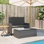 Voir la diapositive 3 : VIDAXL Banc de jardin avec coussins et repose-pied gris resine tressee