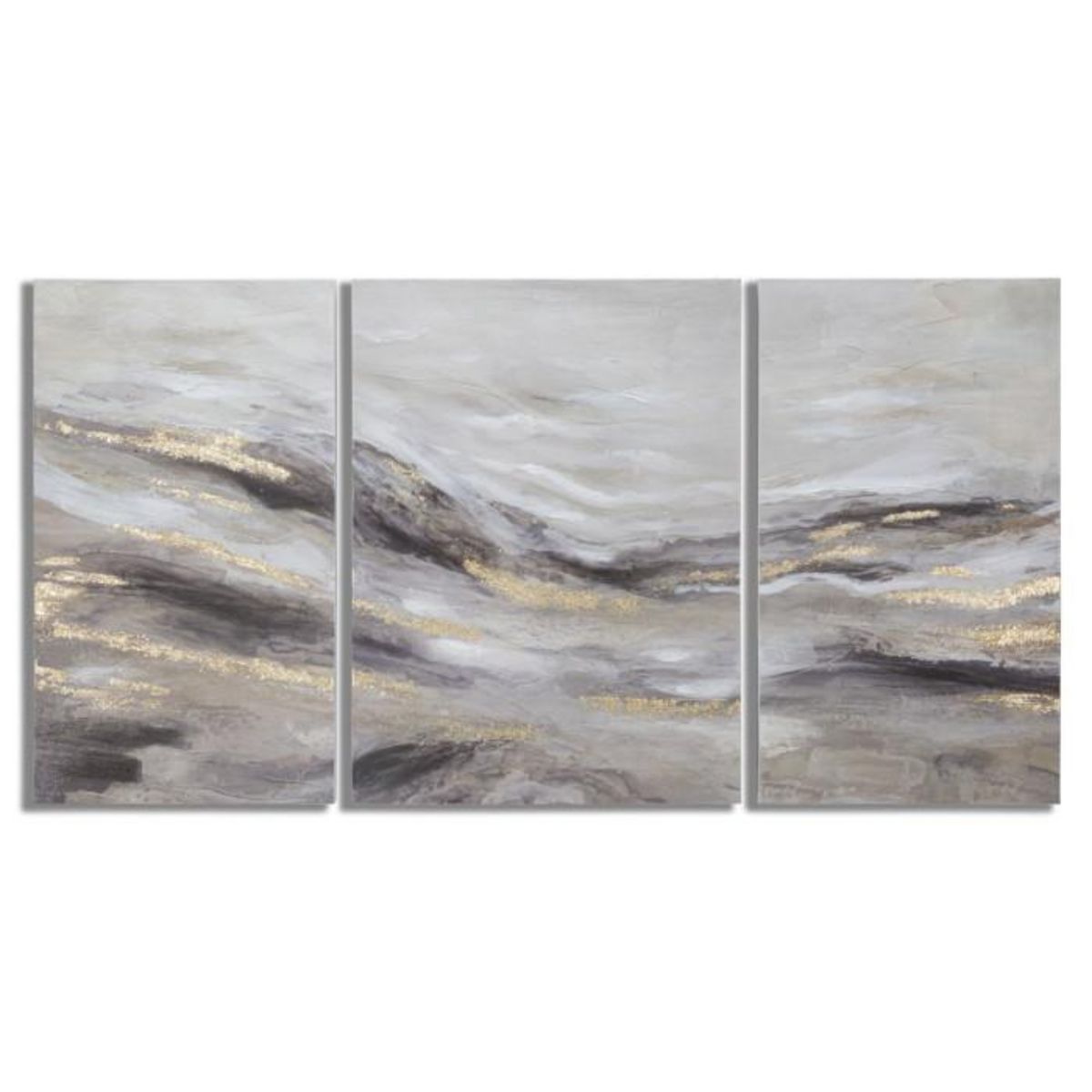 Paris Prix Lot de 3 Toiles Peinture Déco  Monty  80x150cm Multicolore