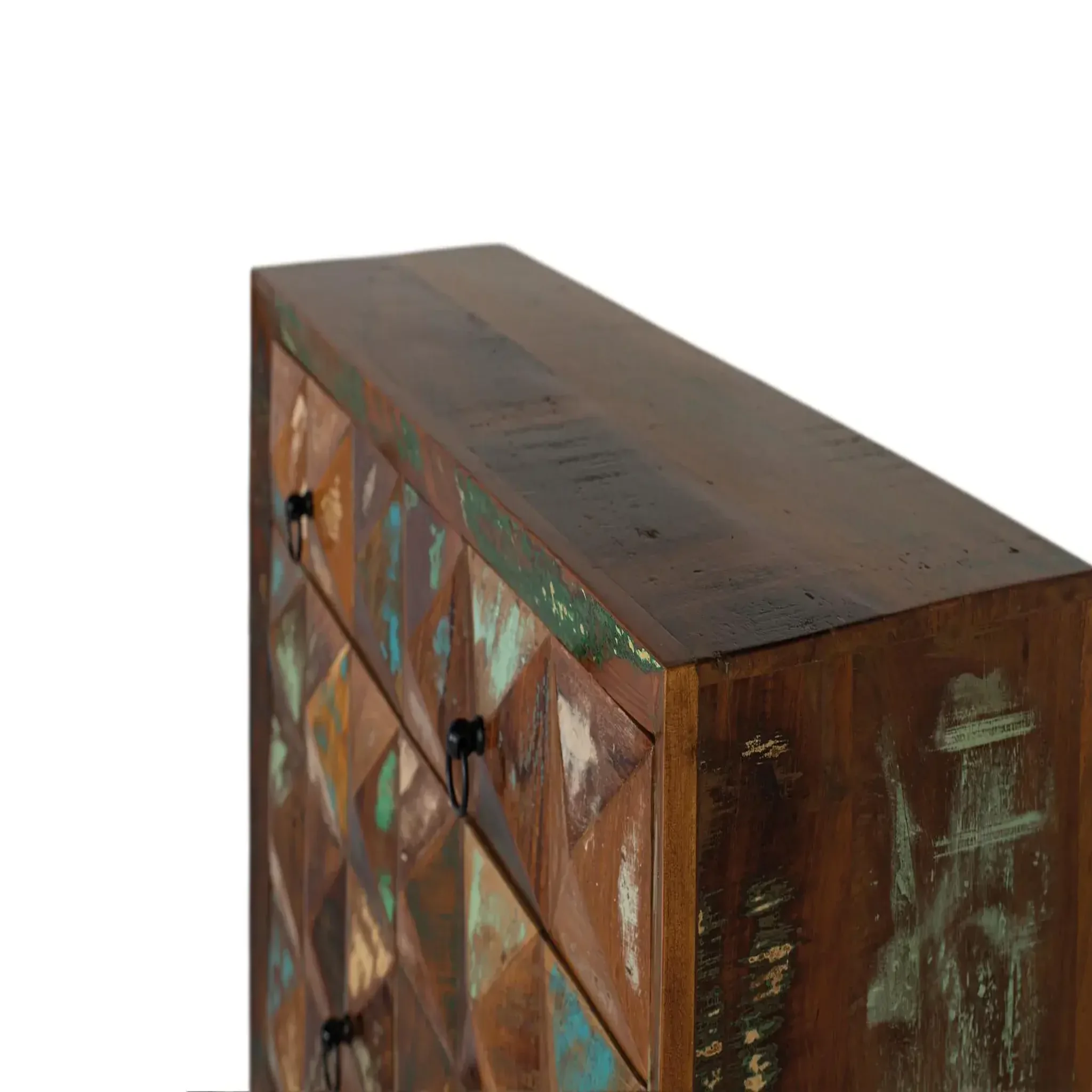 Voir la diapositive 3 : GINER Y COLOMER SL Commode en bois de manguier 100 cm style industriel moderne