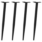 VIDAXL Pieds de table basse forme conique 4 pcs noir 72-73 cm acier