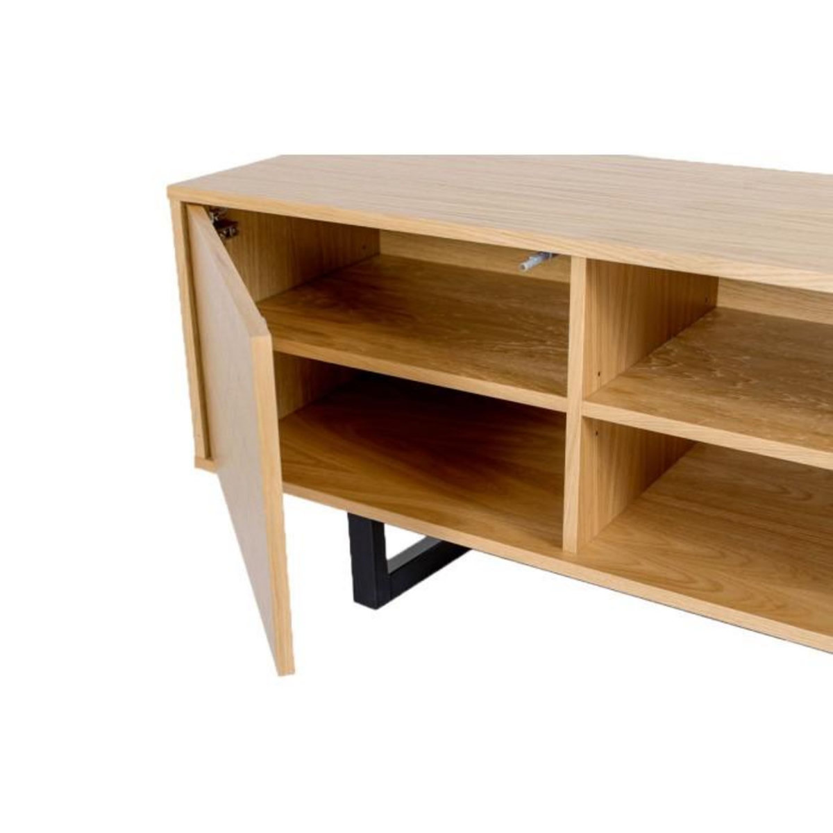 Paris Prix Meuble TV 2 Portes 2 Niches  Camden  150cm Chêne & Noir