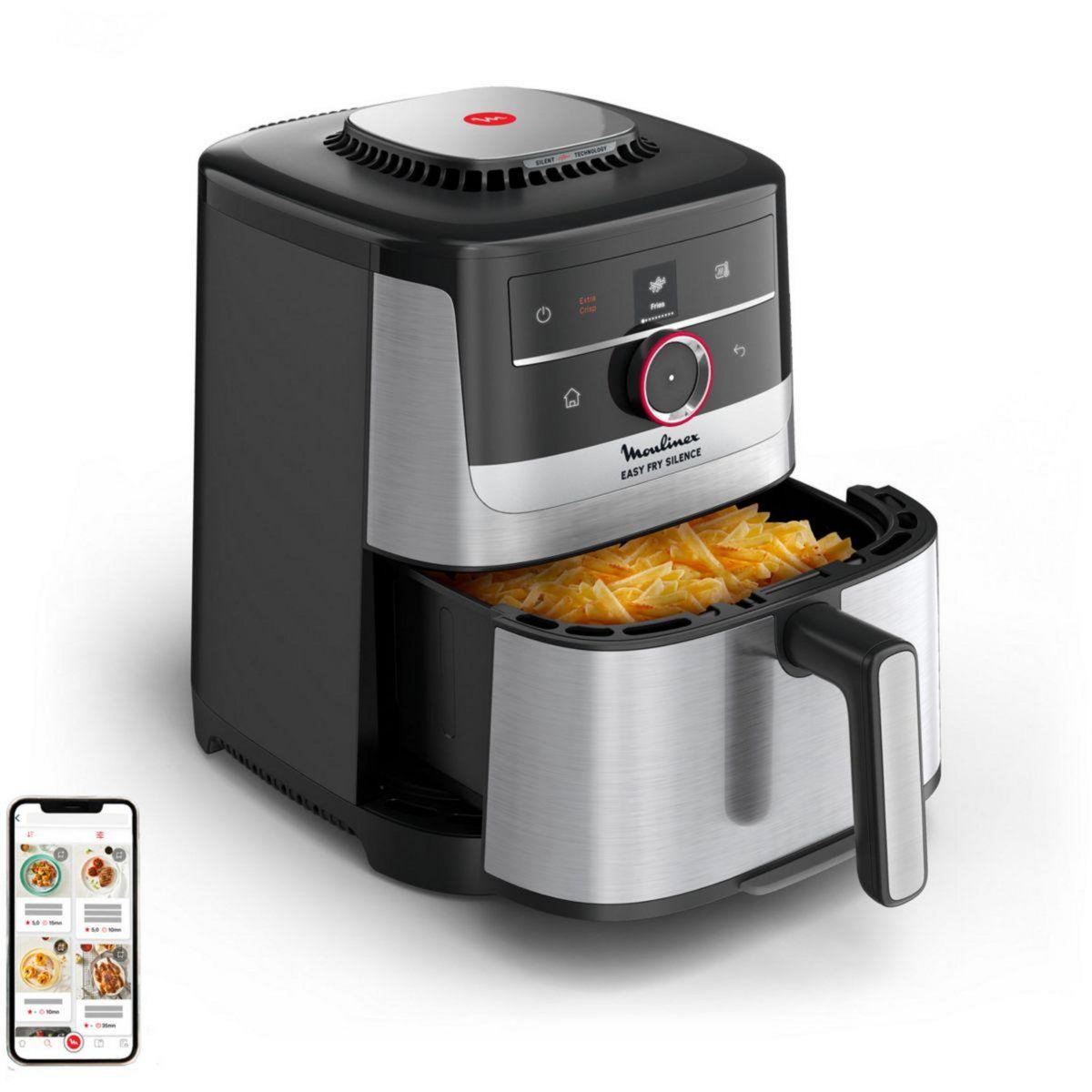 MOULINEX Friteuse sans huile Easy Fry Silence Smart 5L EZ572DF0