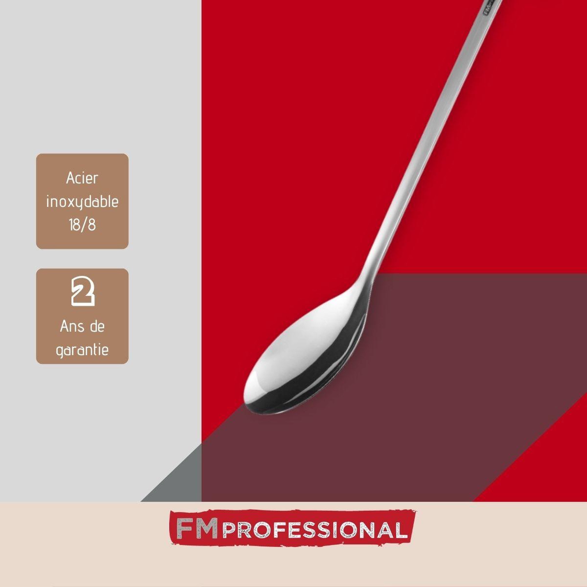 Voir la diapositive 4 : FM PROFESSIONAL Cuillère de service inox 37,5 cm fm professional divers
