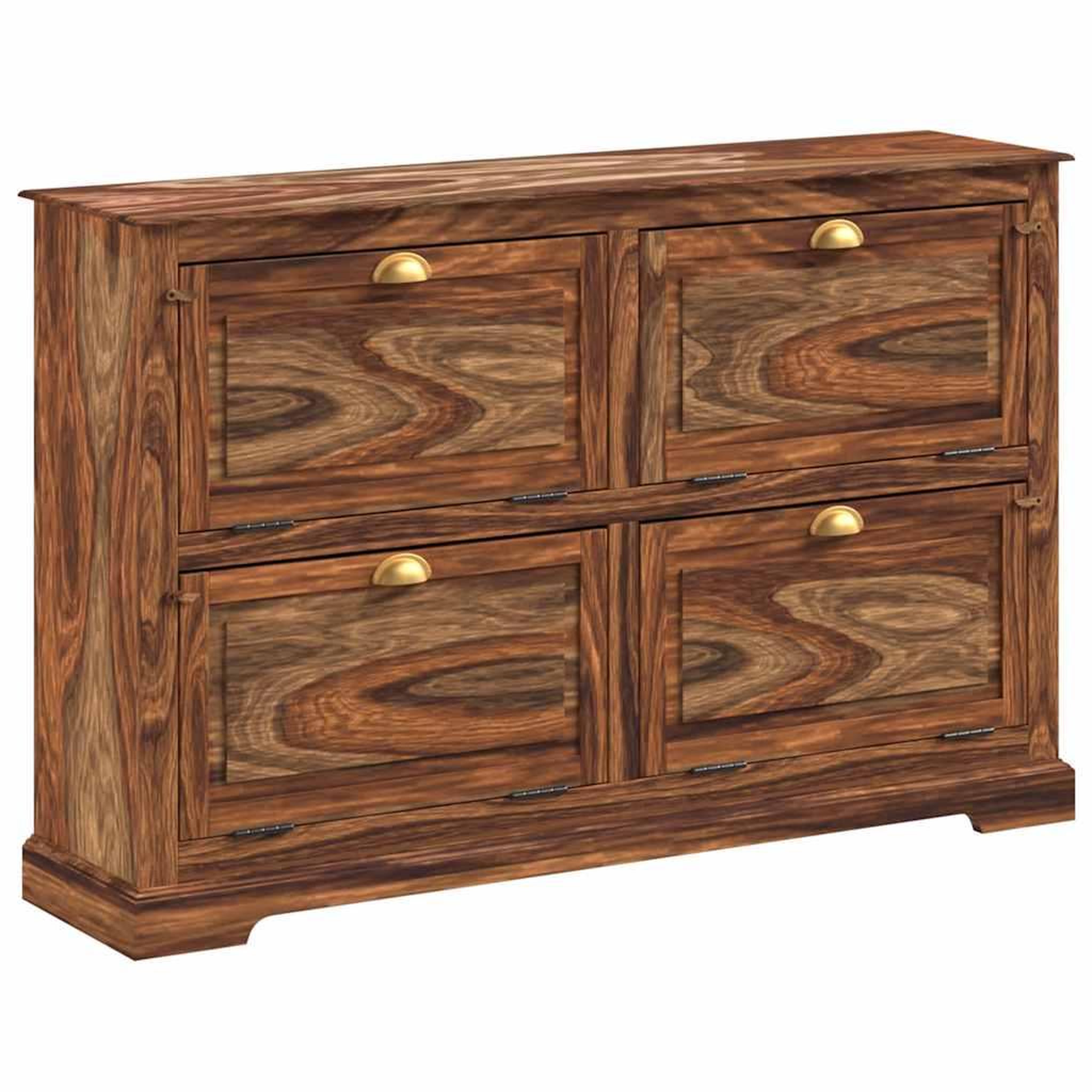 Voir la diapositive 2 : VIDAXL Armoire a chaussures 140 x 35  x 90 cm Bois massif de Sesham