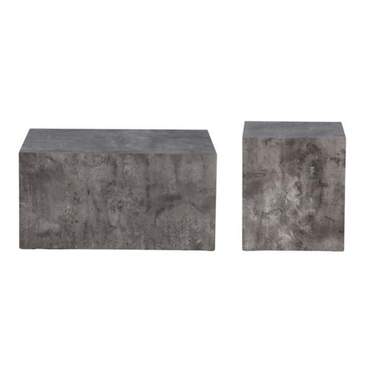Paris Prix Lot de 2 Tables Basses Effet Marbre  York  80cm Gris