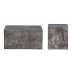 Paris Prix Lot de 2 Tables Basses Effet Marbre  York  80cm Gris