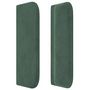 Voir la diapositive 4 : VIDAXL Tete de lit avec oreilles Vert fonce 93x16x78/88 cm Velours