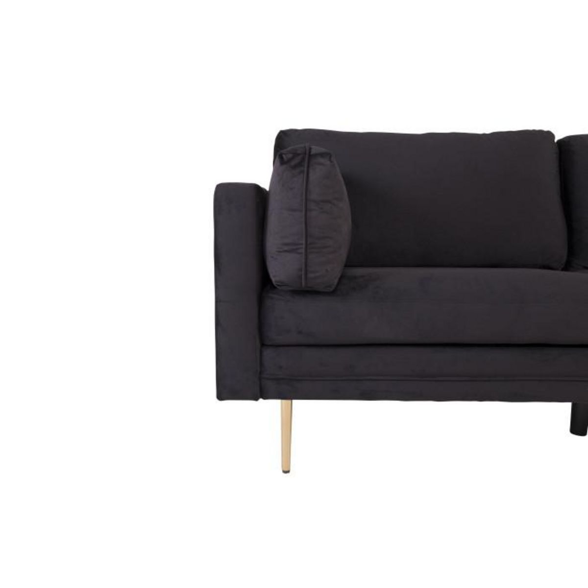 Paris Prix Canapé 3 Places en Velours  Boom  203cm Noir