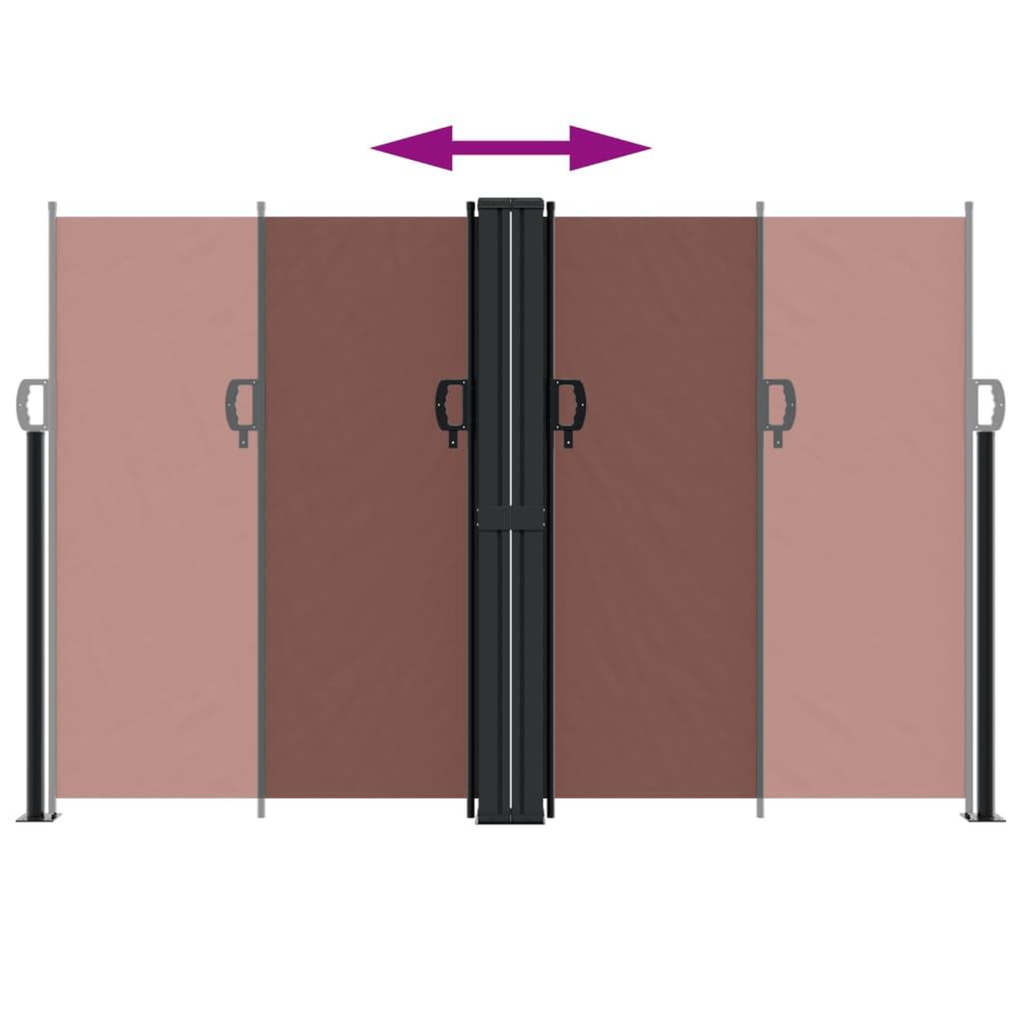 Voir la diapositive 5 : VIDAXL Auvent lateral retractable marron 160x600 cm