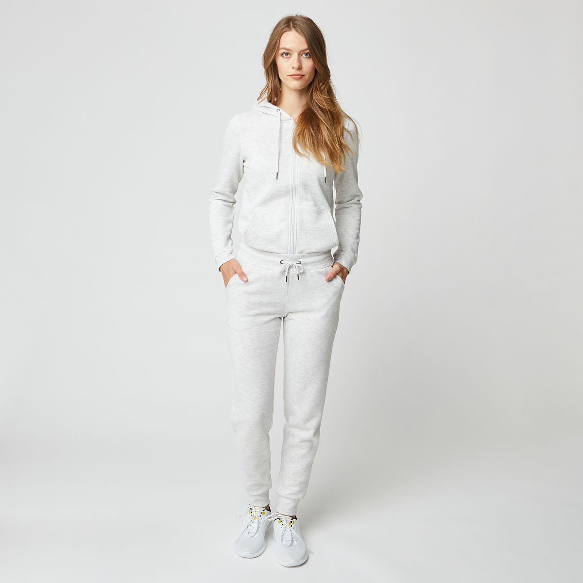 INEXTENSO Pantalon molleton écru femme