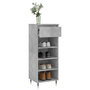 Voir la diapositive 4 : VIDAXL Armoire a chaussures Gris beton 40x36x105 cm Bois d'ingenierie