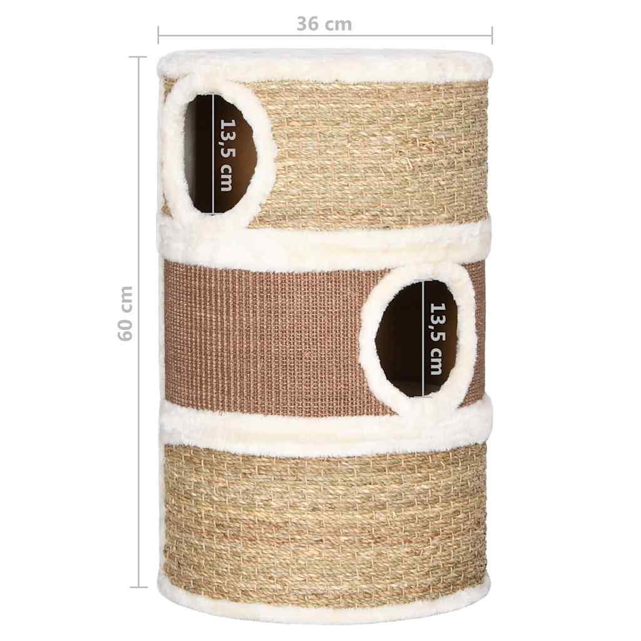 Voir la diapositive 6 : VIDAXL Tonneau a gratter pour chats 60 cm herbiers marins