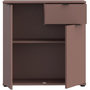 Voir la diapositive 4 : MARKET24 Commode - GANYMEDE - 2 portes - 1 tiroir - Terracotta - 80,1 x 34,1 x 82,3 cm