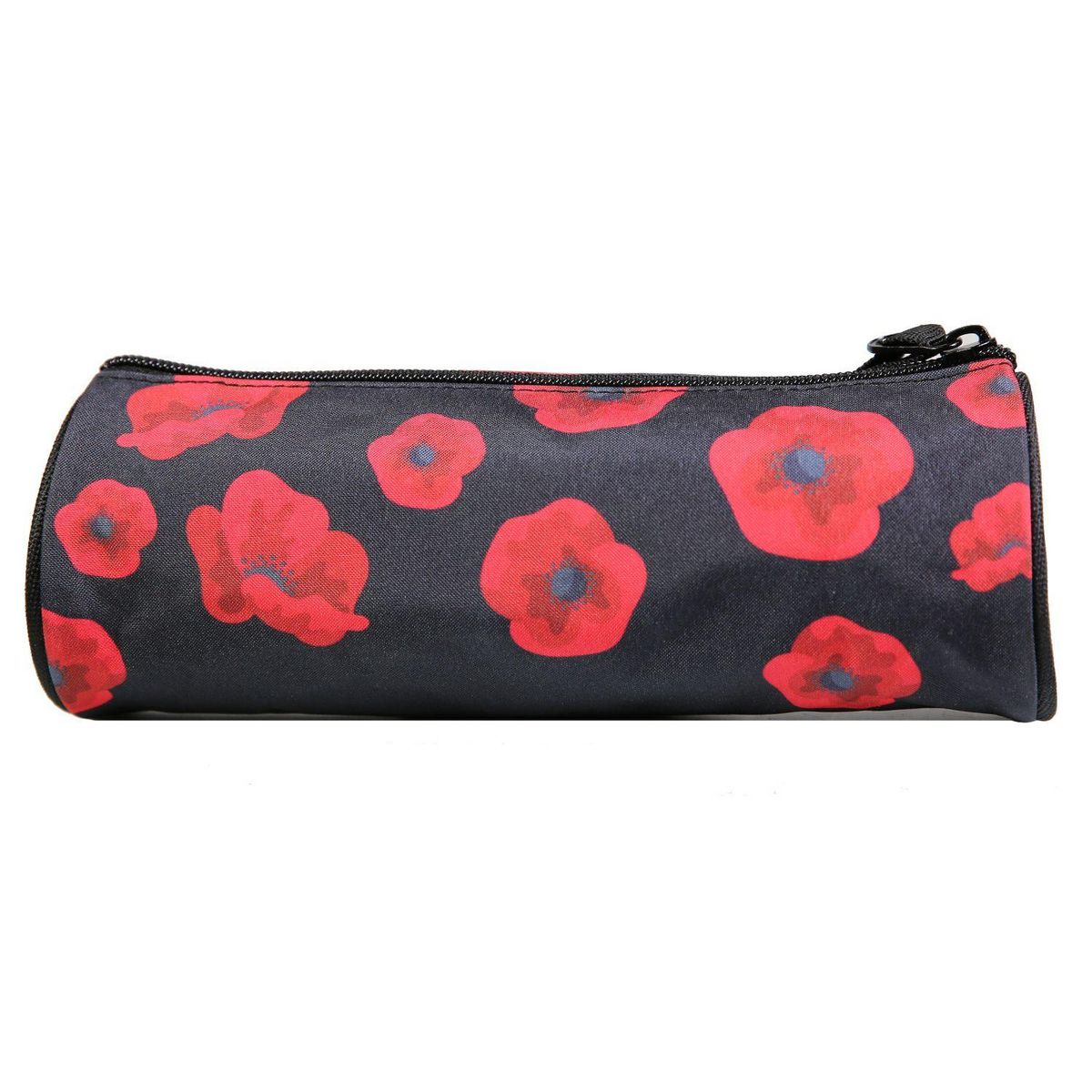 Bagtrotter BAGTROTTER Trousse scolaire ronde Offshore Noir Coquelicots
