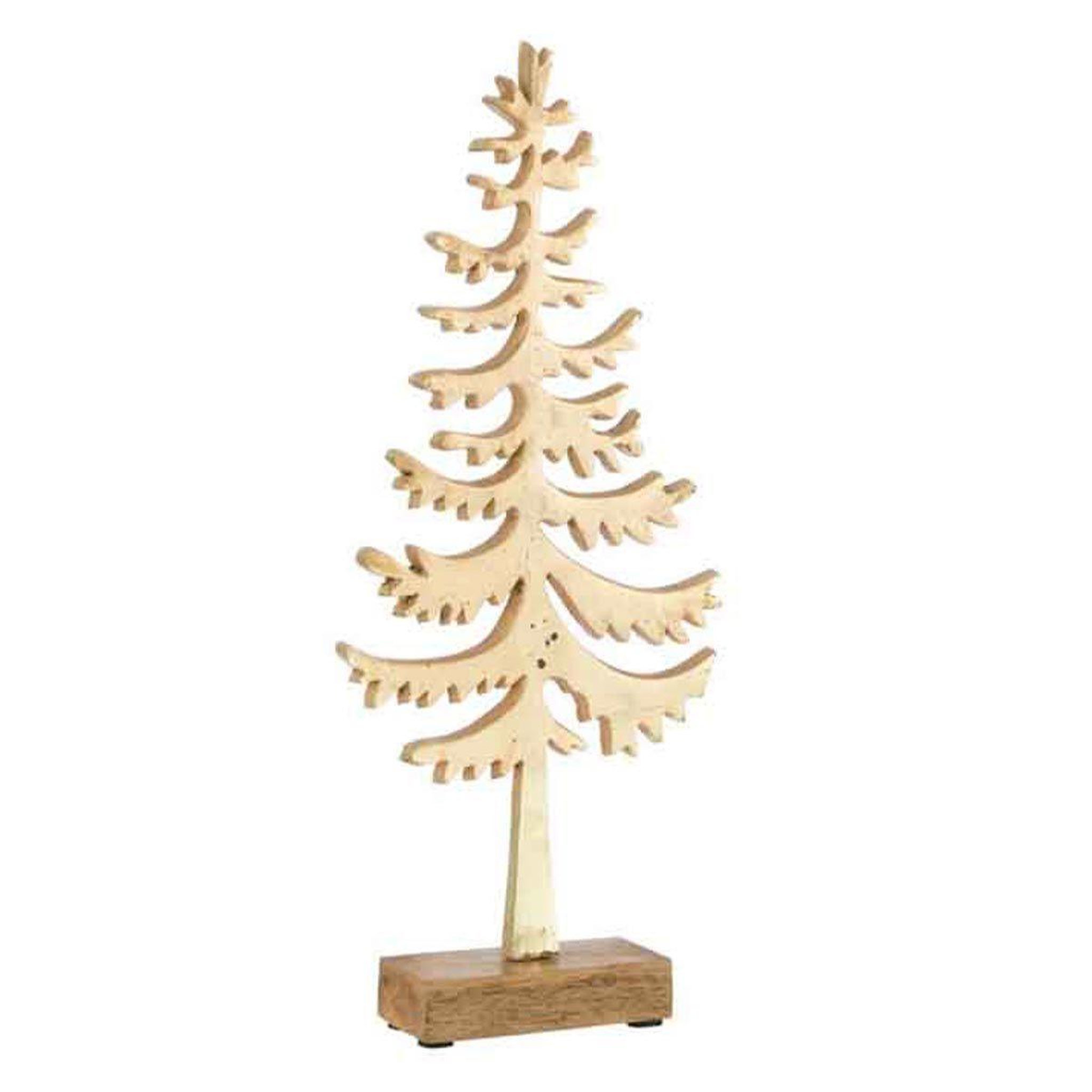 J-LINE Sapin de Noël à Poser Design  Fin  35cm Or