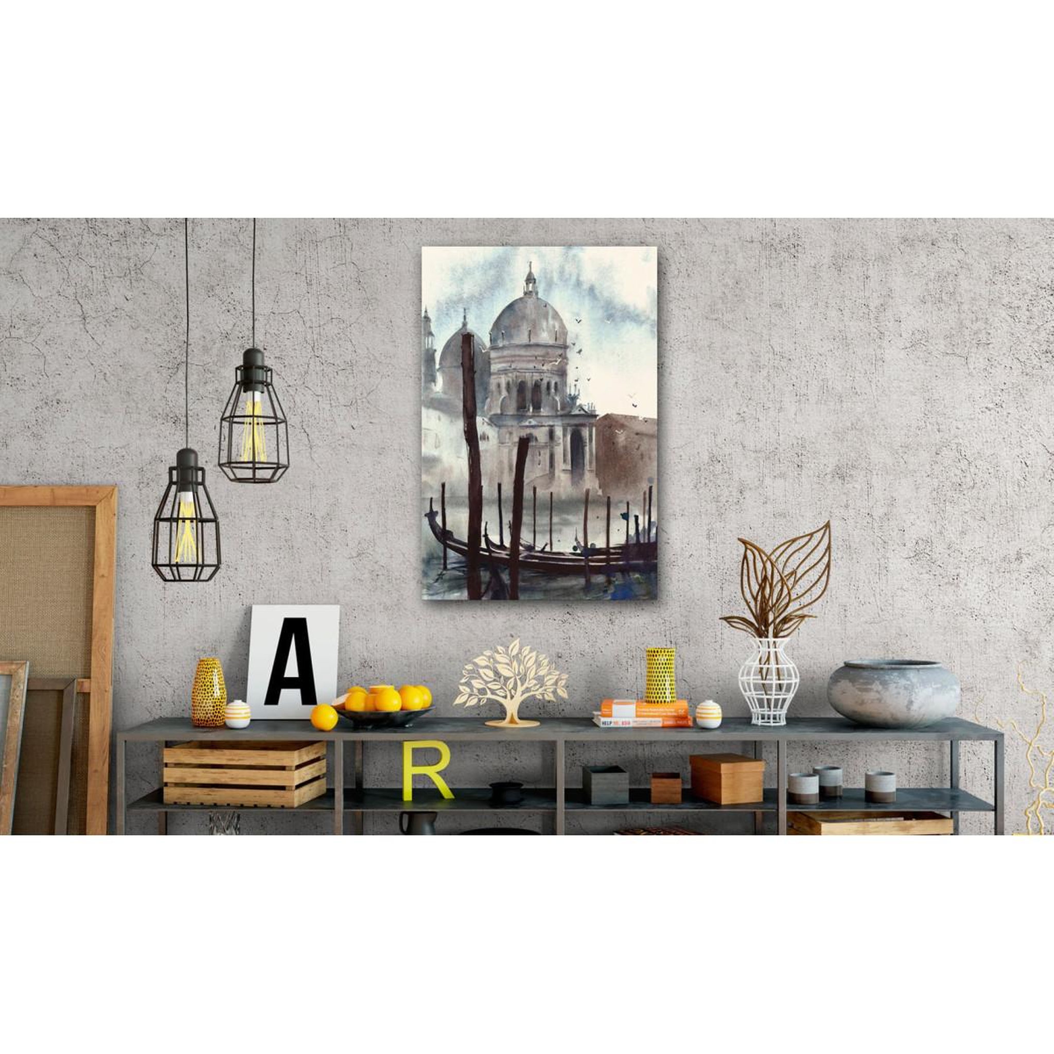 Voir la diapositive 2 : Paris Prix Tableau imprimé  venise à l'aquarelle
