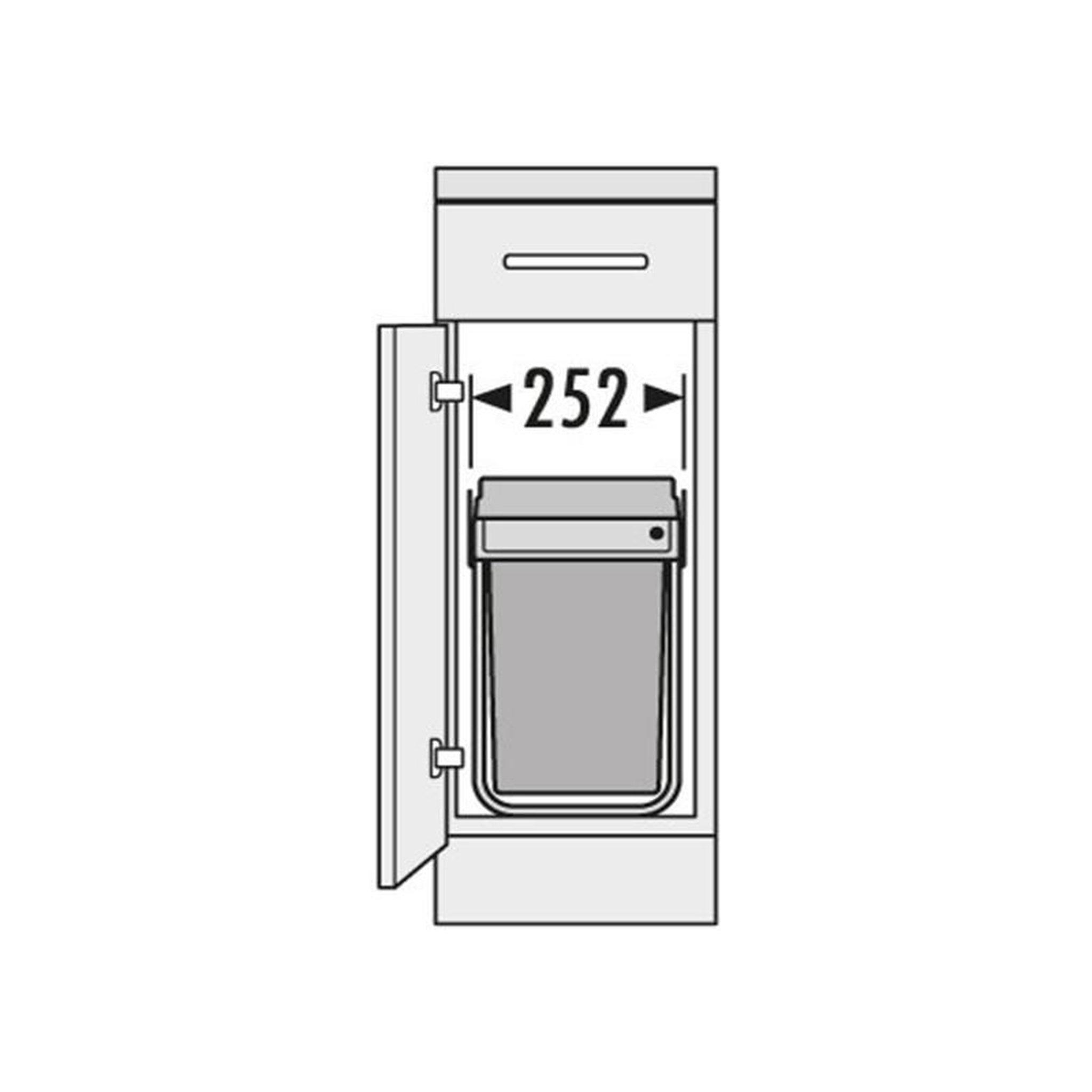 Voir la diapositive 6 : HAILO Poubelle de cuisine encastrable 24l hailo single box