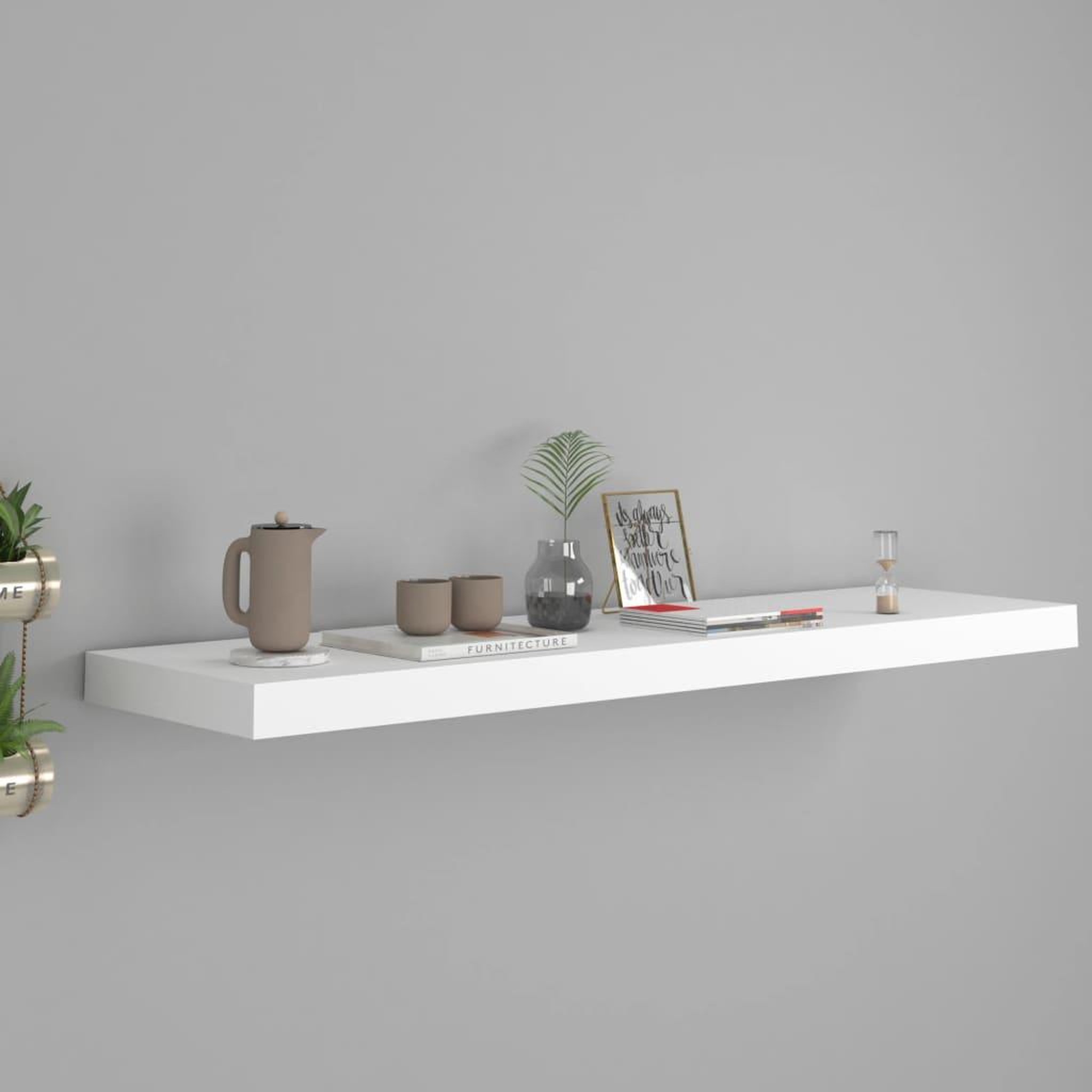 Voir la diapositive 1 : VIDAXL Etagere murale flottante blanc 90x23,5x3,8 cm MDF