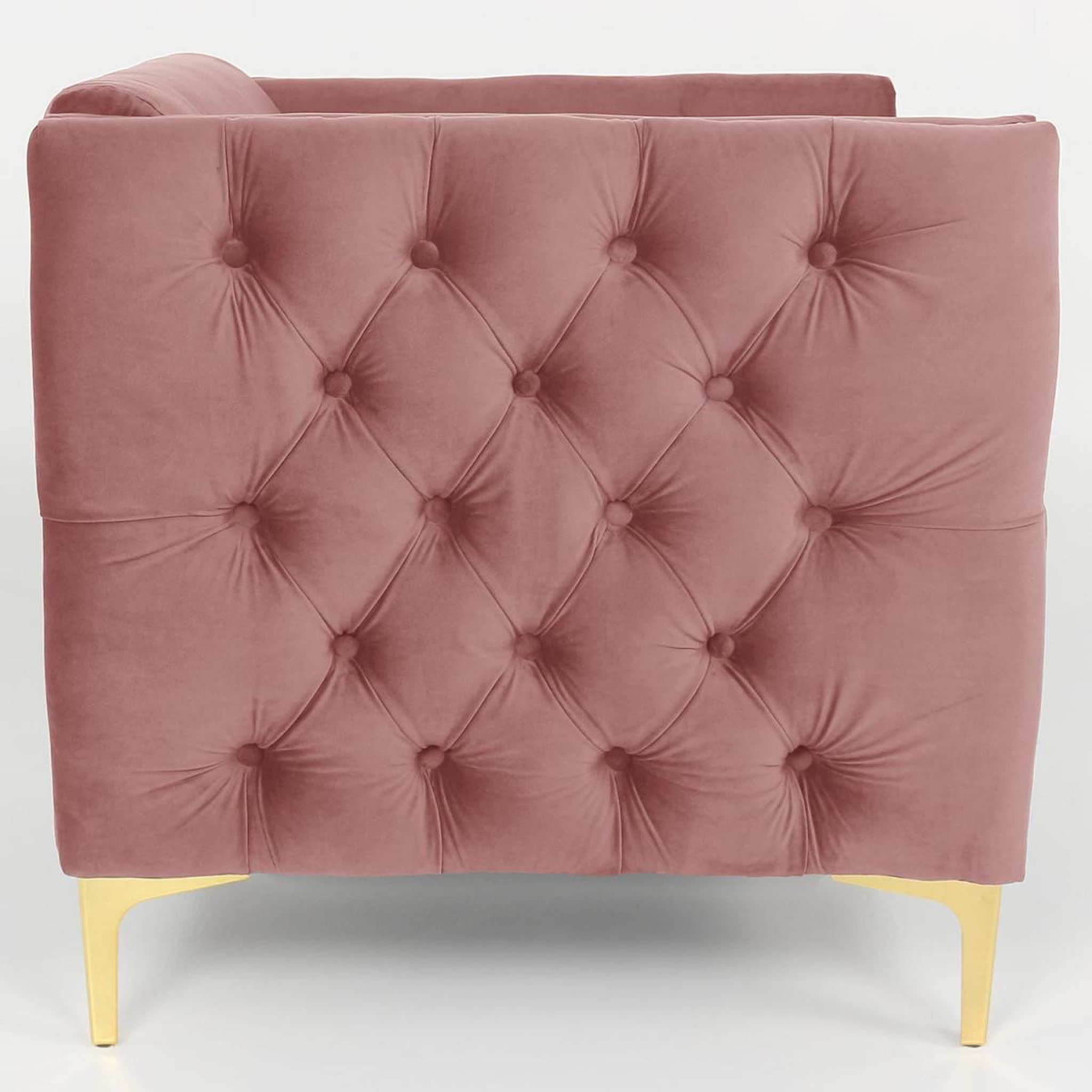 Voir la diapositive 3 : Paris Prix Fauteuil design en velours  suez  83cm rose
