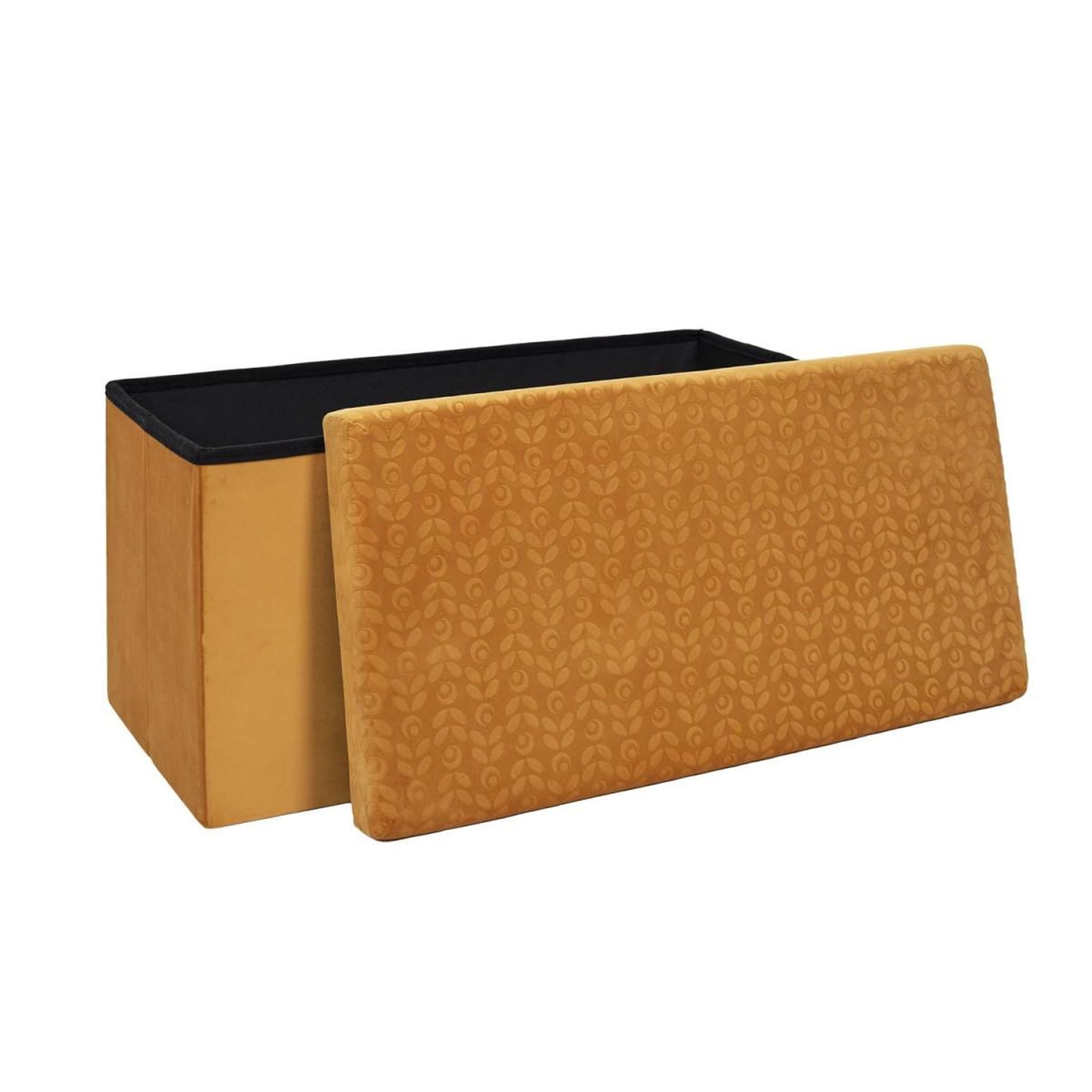 Voir la diapositive 4 : The Home Deco Factory Banc pliable & coffre  rétro  76cm jaune moutarde