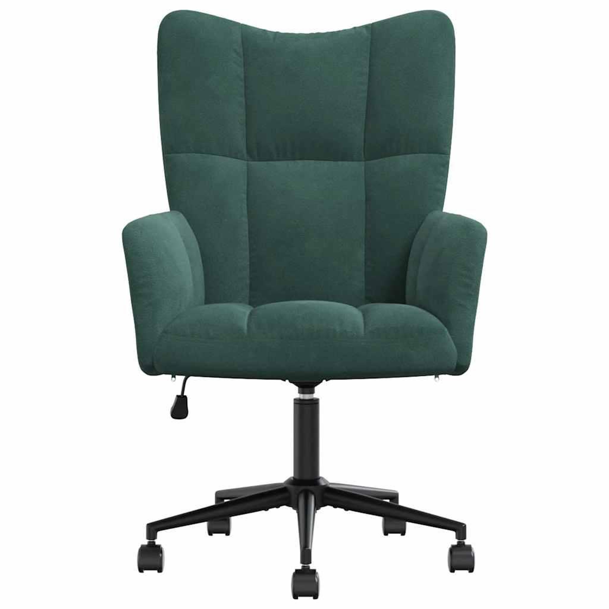 Voir la diapositive 3 : VIDAXL Chaise de relaxation Vert fonce Velours