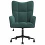 Voir la diapositive 3 : VIDAXL Chaise de relaxation Vert fonce Velours