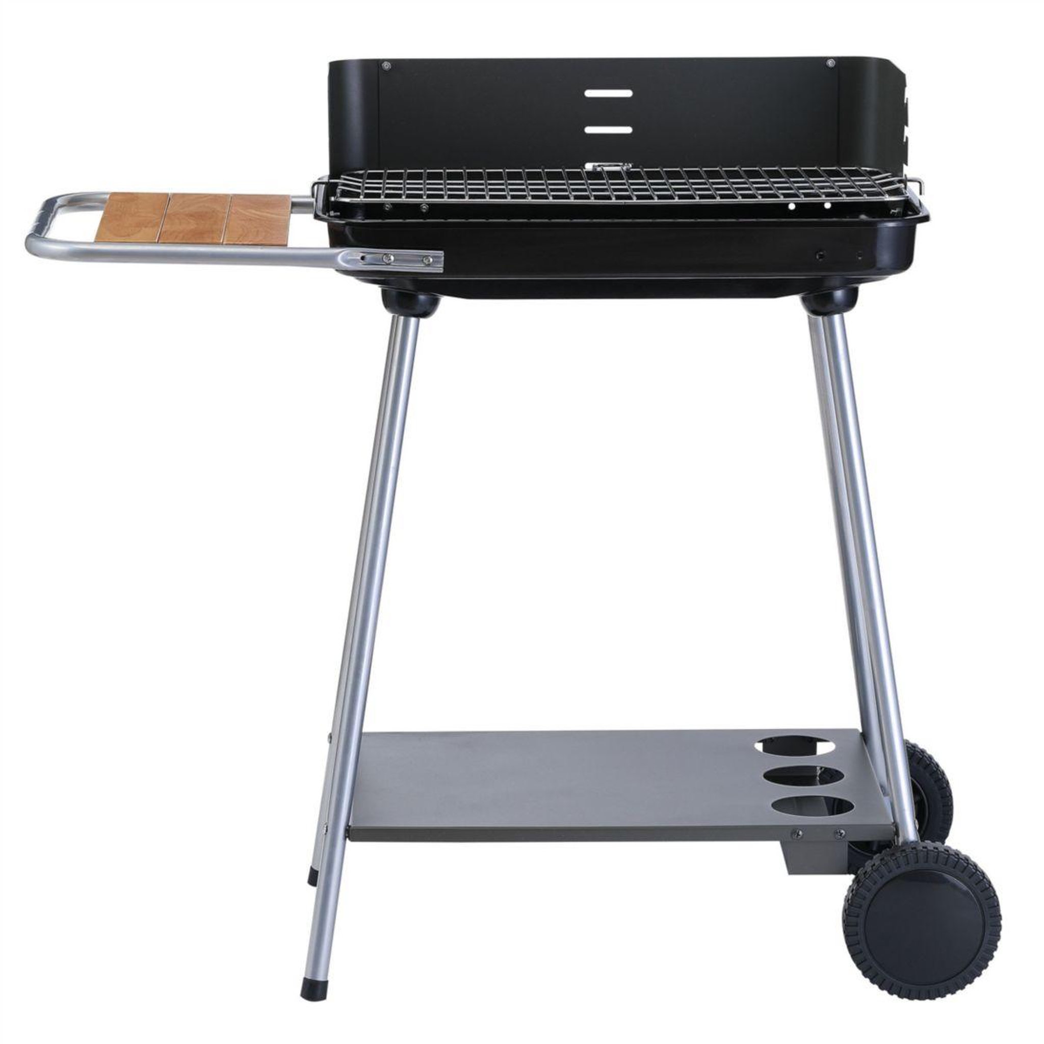 Voir la diapositive 2 : ESSENTIEL B Barbecue charbon ebca3 noir gris sur pieds, 37x23 cm