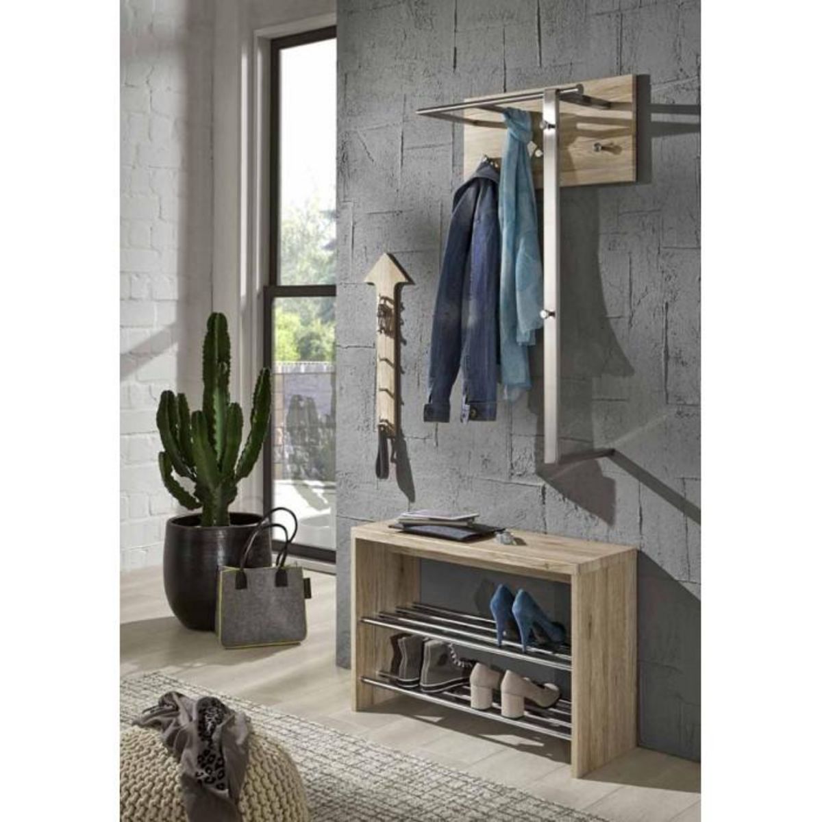 Paris Prix Patère Murale Design  Remo  107cm Naturel