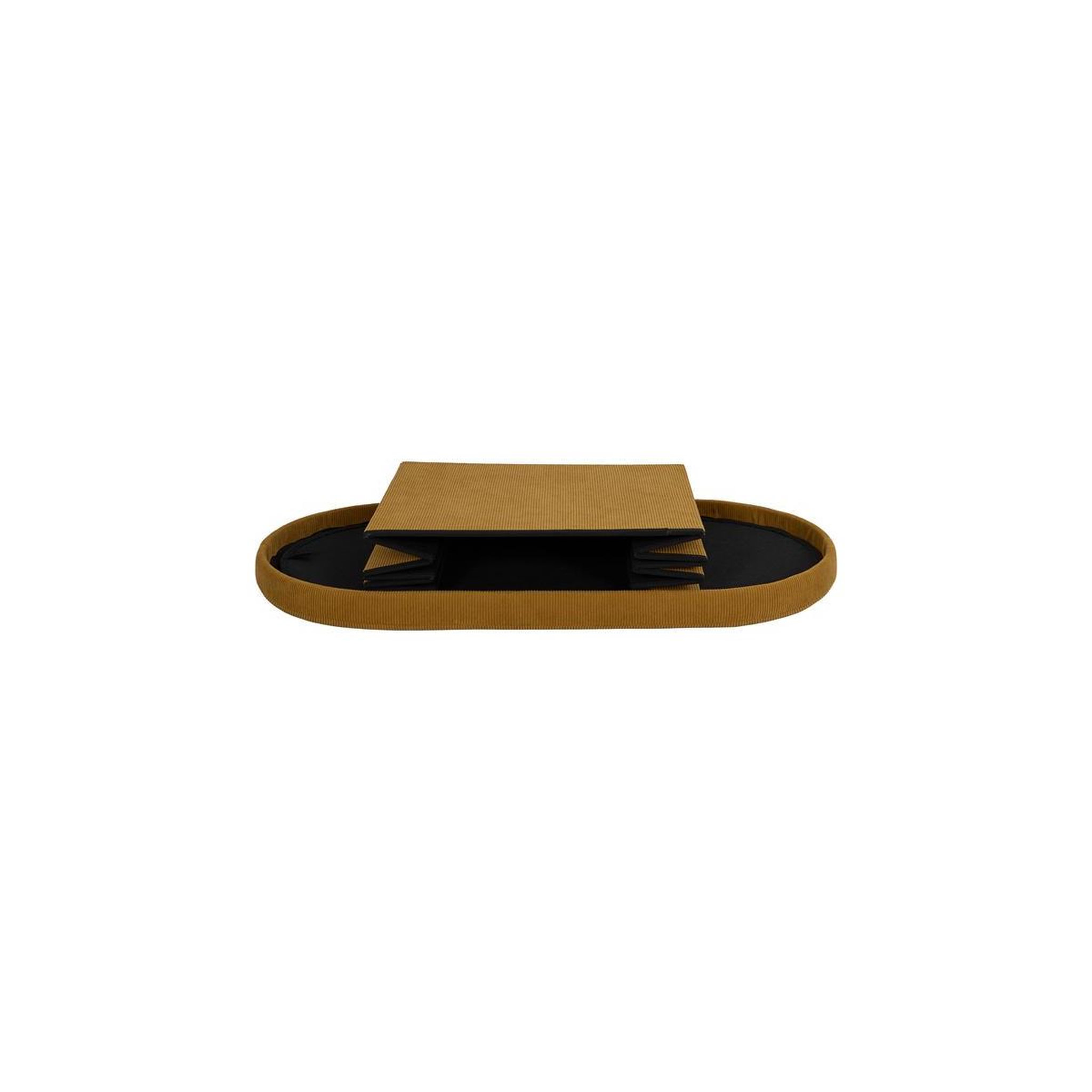 Voir la diapositive 5 : The Home Deco Factory Banc coffre pliable côtelé  jules  76cm jaune