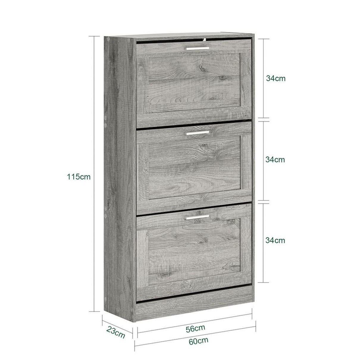 SOBUY SoBuy - Meuble À Chaussures à 3 étagères - Rustique - FSR137-L