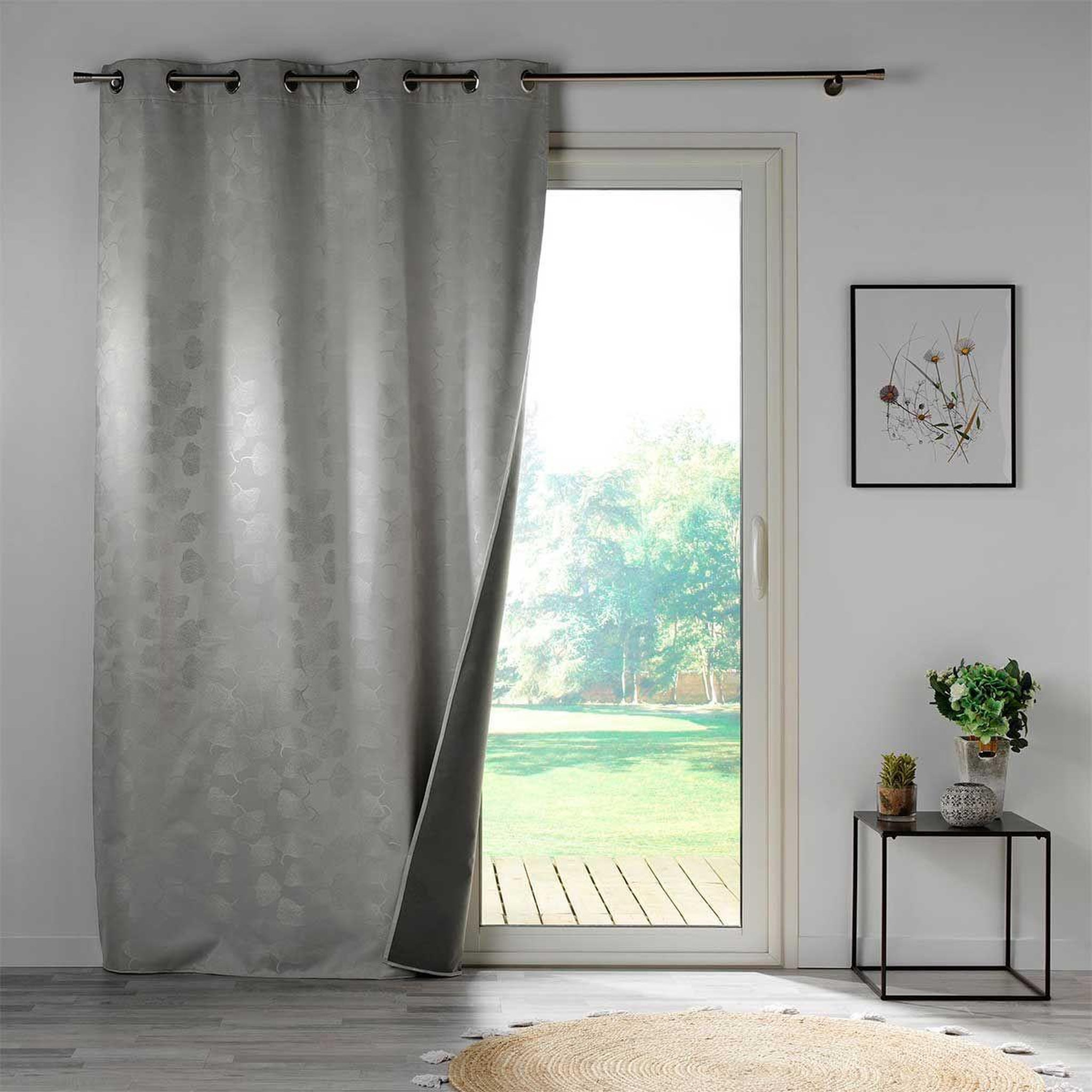 Voir la diapositive 3 : Douceur d'Intérieur Rideau occultant  lunella  140x260cm gris