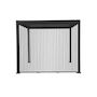 Voir la diapositive 6 : SWEEEK Pergola bioclimatique. aluminium. 3x4m. lames orientables + 3 persiennes verticales 100cm anthracite