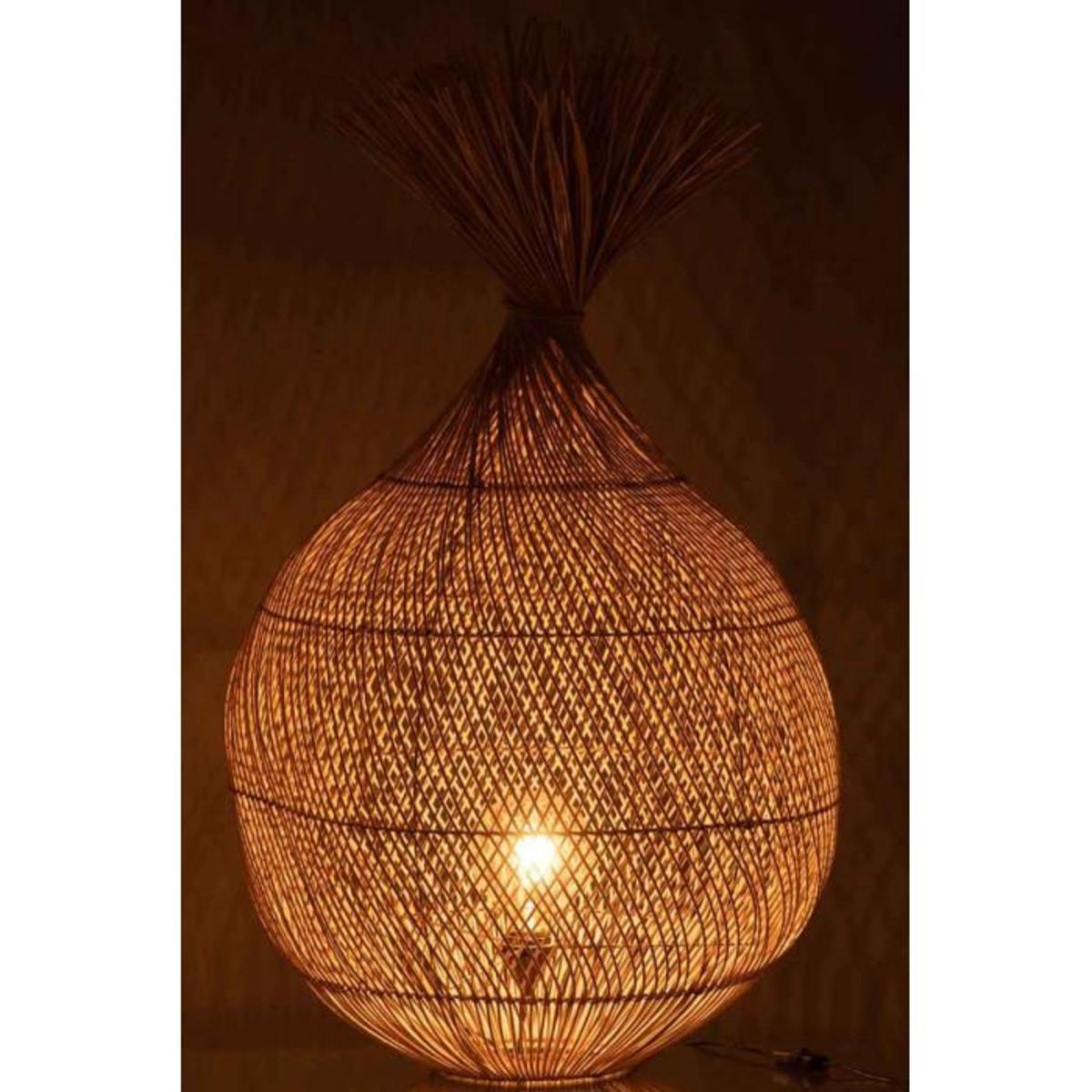 Paris Prix Lampe à Poser en Rotin  Kimmy  100cm Naturel