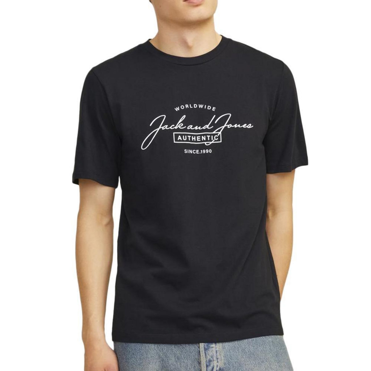 Jack & Jones T-Shirt /Blanc Homme Jack & Jones Neck