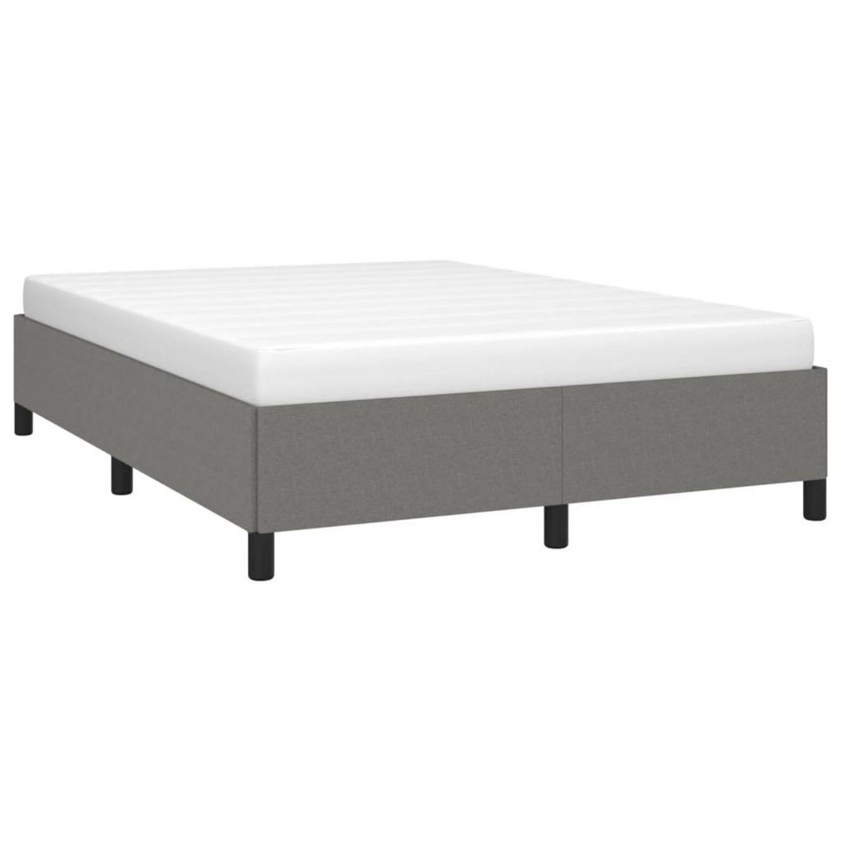 VIDAXL Cadre de lit sans matelas gris fonce 140x200 cm tissu