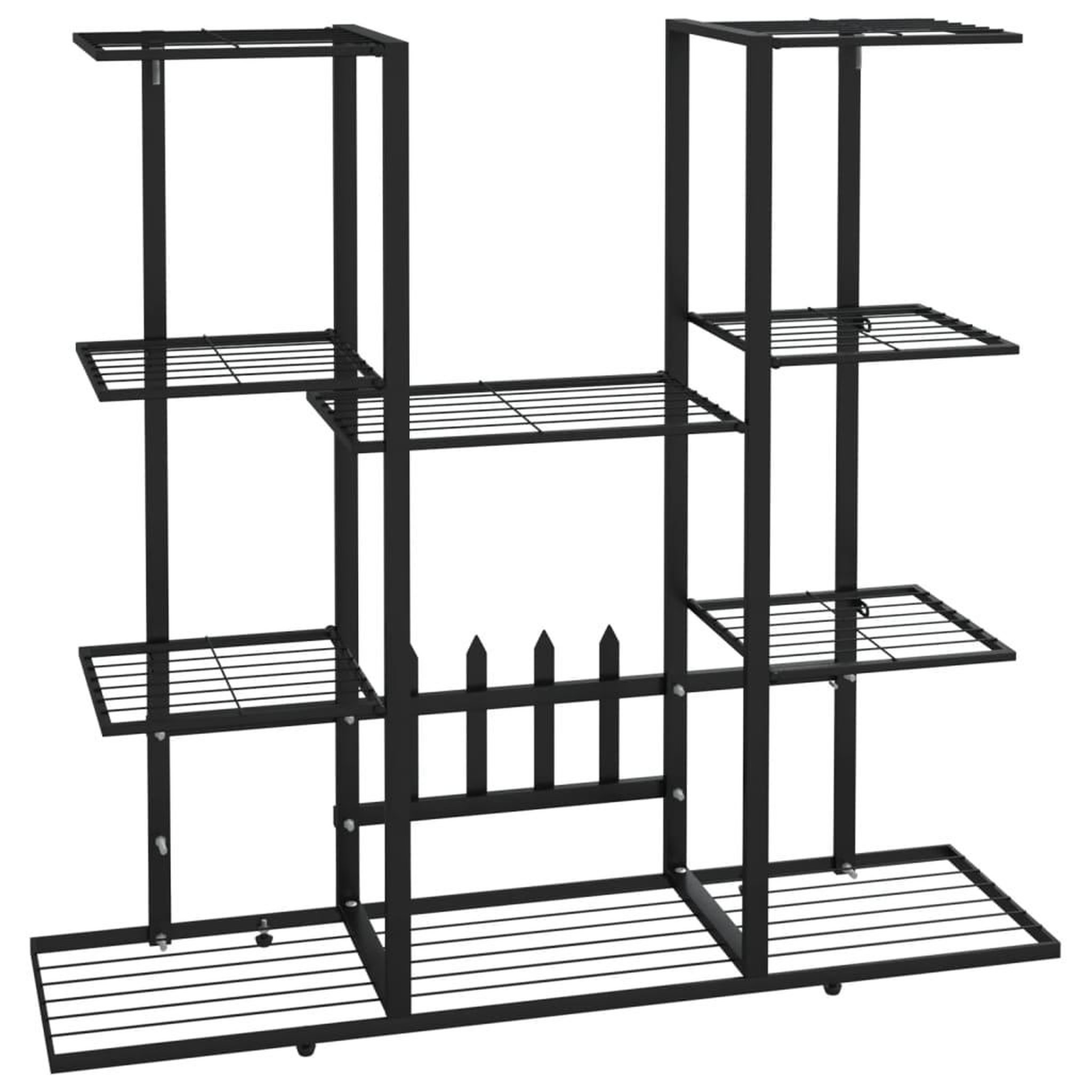 Voir la diapositive 2 : VIDAXL Support a plantes 94,5x25x89 cm Noir Fer