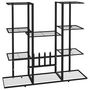 Voir la diapositive 2 : VIDAXL Support a plantes 94,5x25x89 cm Noir Fer