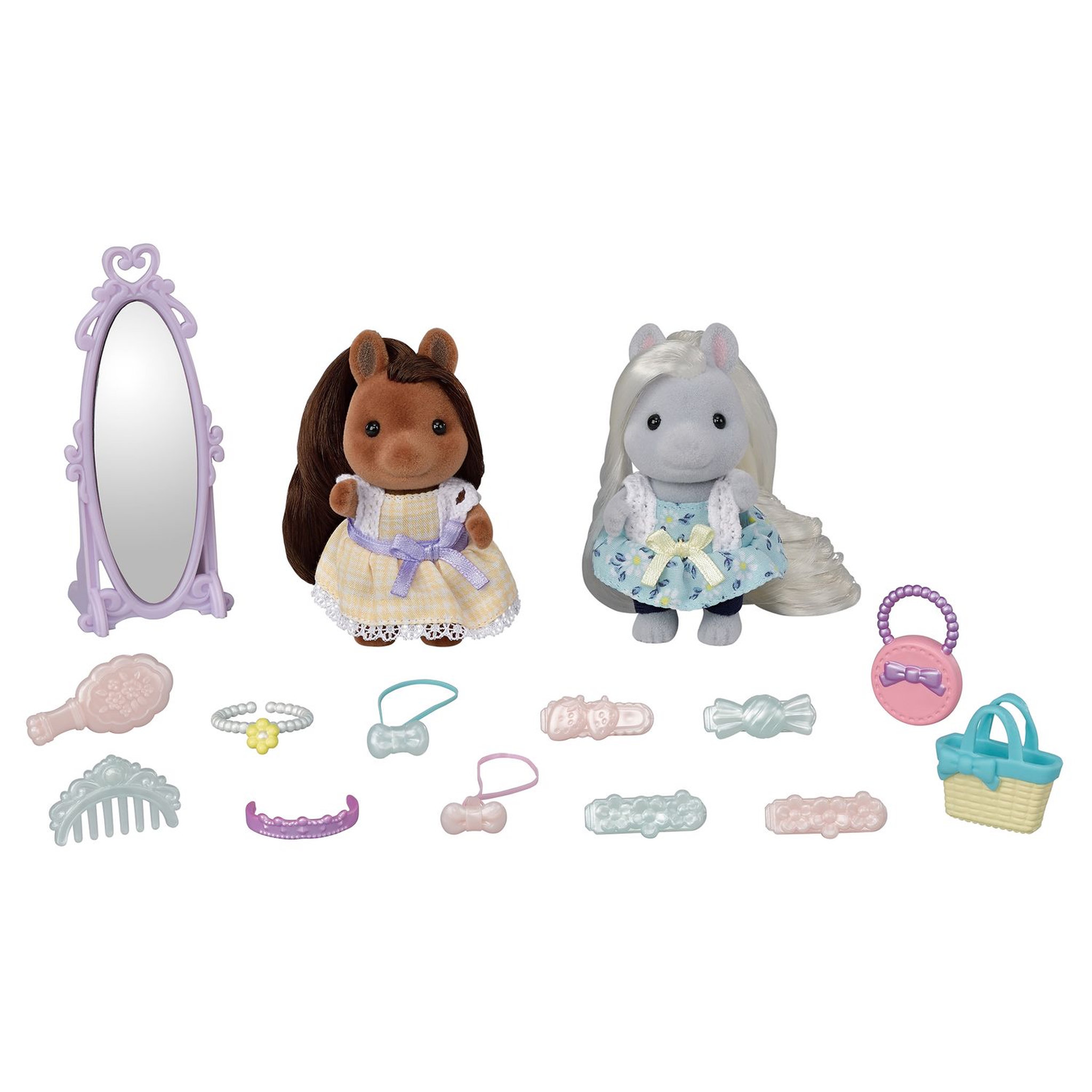 Voir la diapositive 6 : Epoch d'Enfance 5650 Les amis poney et leurs kits de coiffure - Sylvanian Families