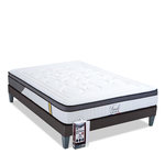 BELLECOUR BELLECOUR LITERIE | Pack TIVOLI | Matelas Mémoire de forme + Sommier Bois + Protège matelas anti punaise. Coloris disponibles : Blanc
