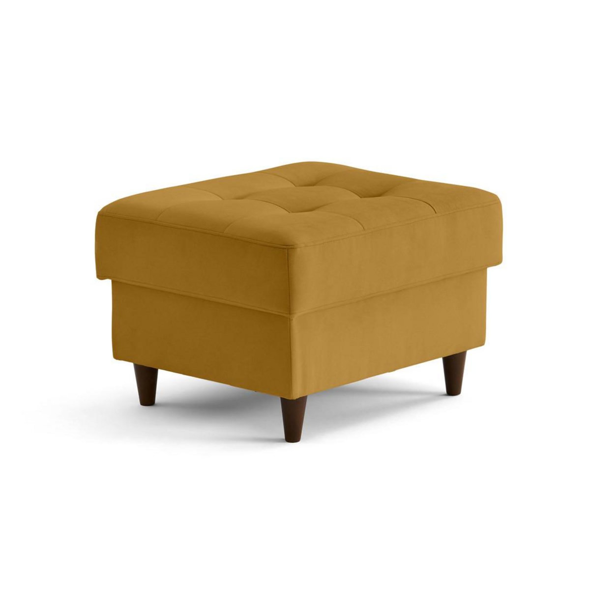 LISA DESIGN Anna - pouf en velours - pieds en bois