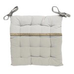 SOLEIL D'OCRE Dessus de chaise en coton capitonné 40x40x5 cm AIMEE, par Soleil d'Ocre