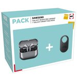 Samsung Pack Ecouteurs sans fil Samsung Galaxy Buds3 Pro Bluetooth avec réduction active du bruit Argent + SmartTag2 Noir
