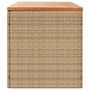 Voir la diapositive 5 : VIDAXL Boîte de rangement de jardin beige resine tressee bois d'acacia