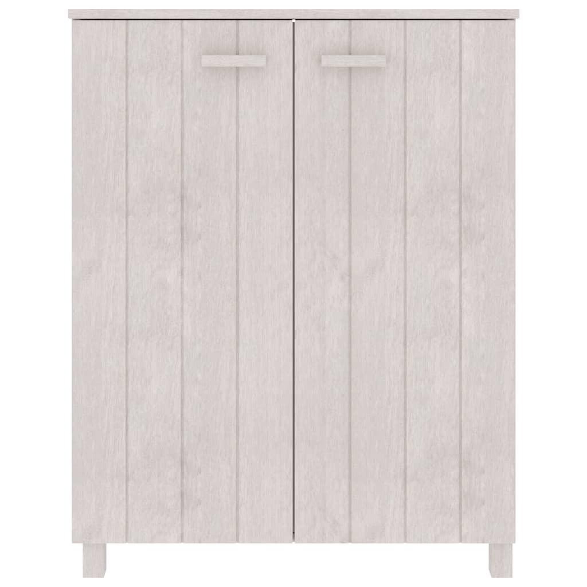 Voir la diapositive 3 : VIDAXL Armoire a chaussures HAMAR Blanc 85x40x108 cm Bois de pin