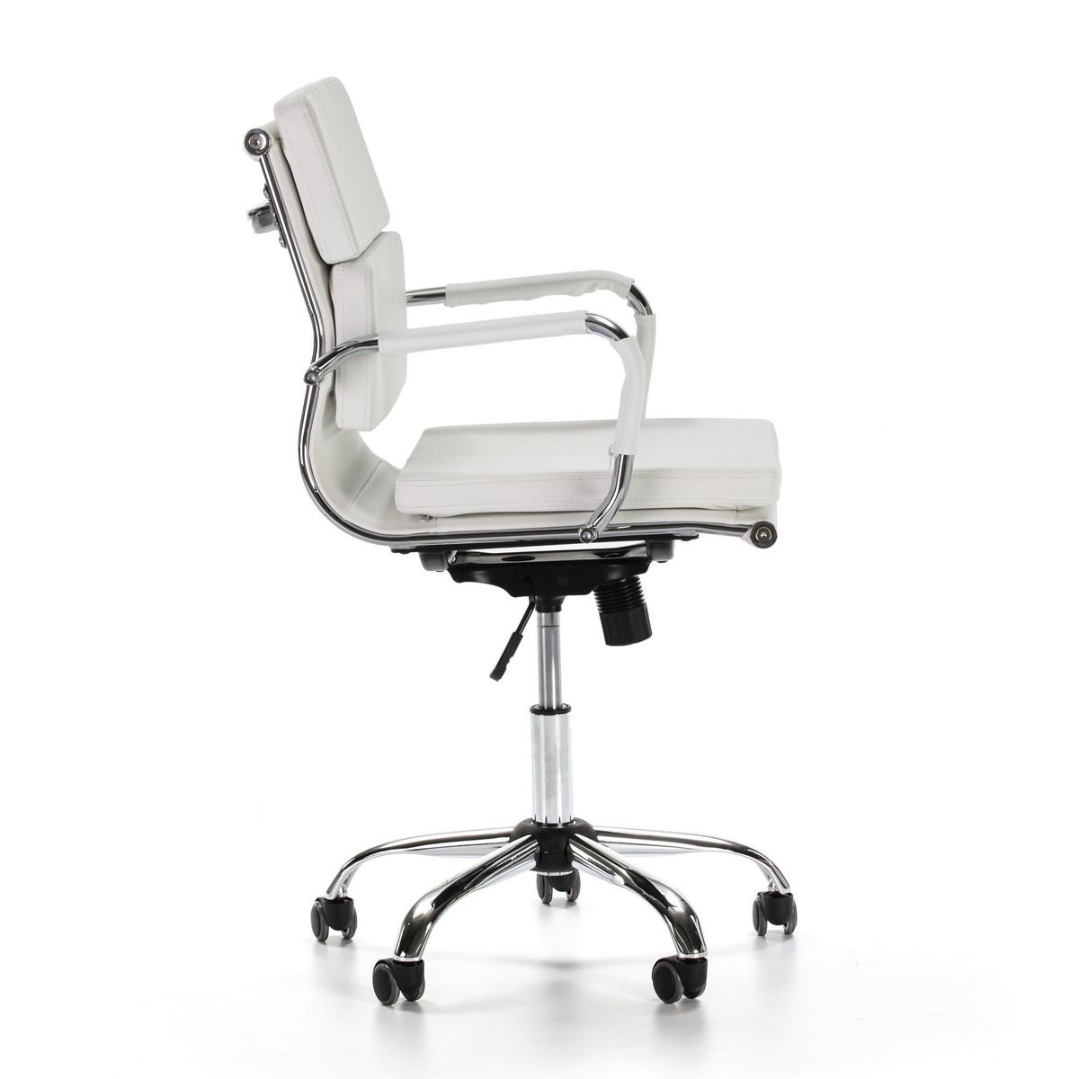 VS VENTA-STOCK Fauteuil de Bureau Fenix inclinable Blanc, Cuir synthétique