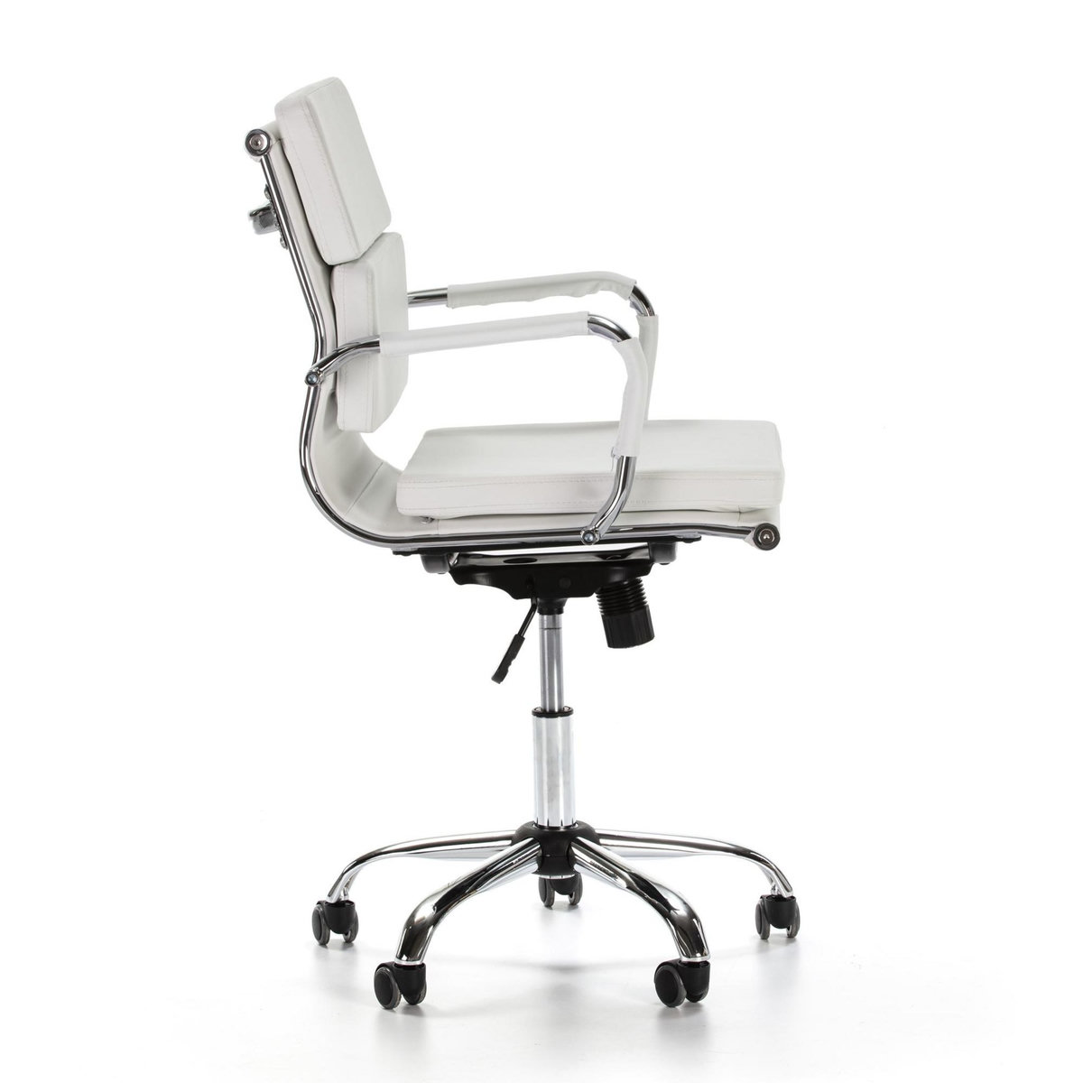 VS VENTA-STOCK Fauteuil de Bureau Fenix inclinable Blanc, Cuir synthétique